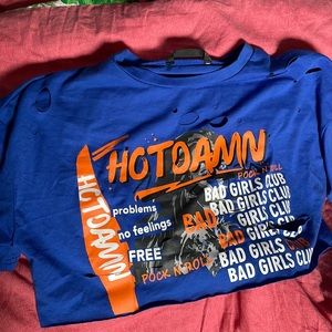 graphic half shirt
